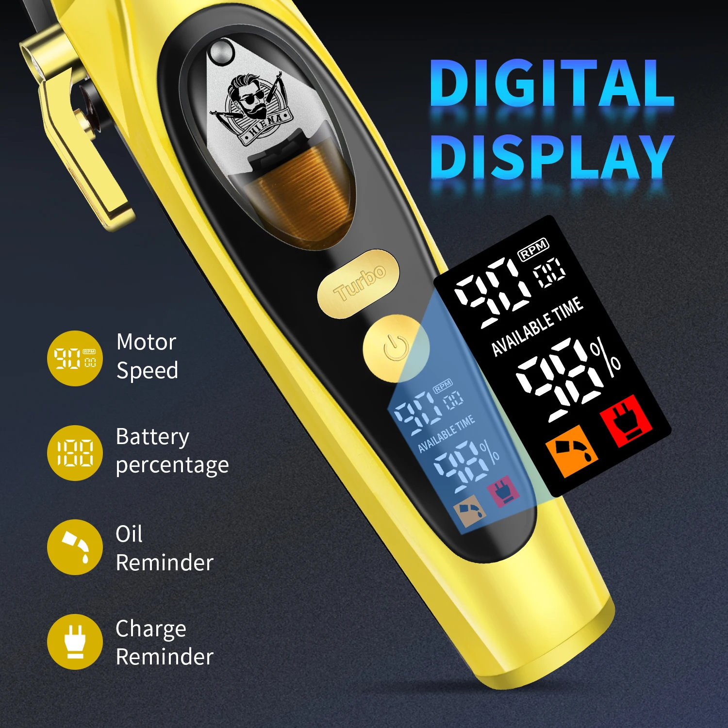 مجموعة أدوات تشذيب الشعر اللاسلكية الاحترافية، ماكينة تشذيب الشعر بمحرك مغناطيسي للرجال #2