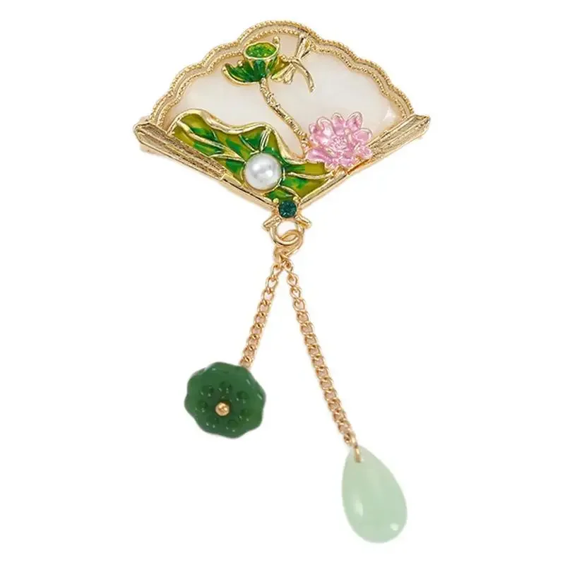 النمط الصيني المشهد اللوحة سحابة ضباب الجبل الرجعية بروش المتخصصة تصميم المرأة الصدر زهرة الأزياء بروش الملحقات #5