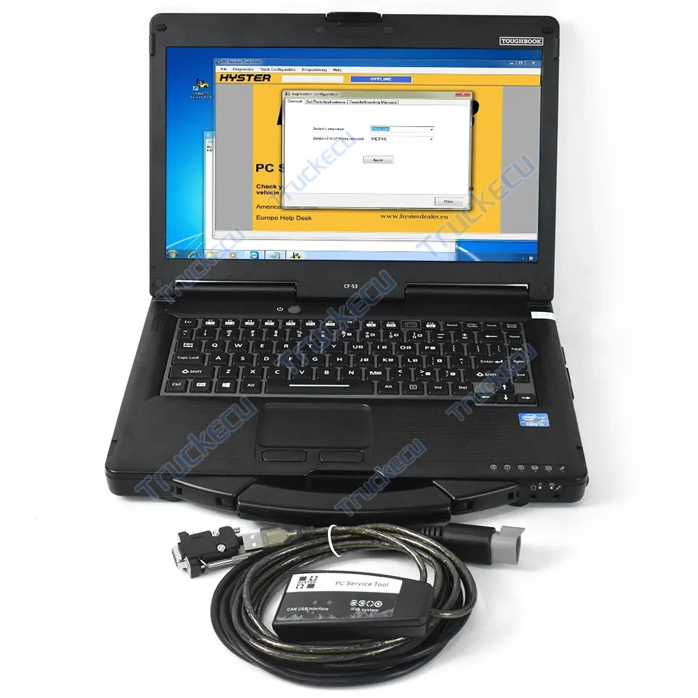 Herramienta de diagnóstico para montacargas Hyster Yale, escáner de diagnóstico para portátil CF53, herramienta de diagnóstico automático para PC Yale Hyster, interfaz Ifak CAN USB