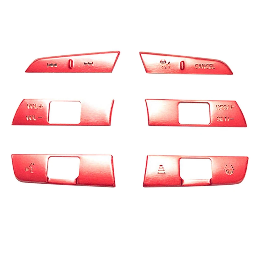 Car Multi-Function Steering Wheel Button Decoration Cover for Honda Civic 11Th Generation 2022-2023 Red