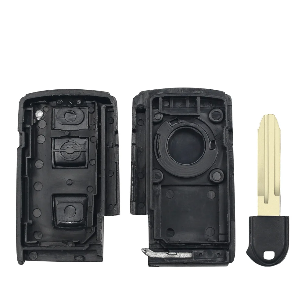 La mejor funda para llave de coche inteligente KEY2/3 botones para Toyota Prius 2004-2009, Corolla Verso Camry con o sin cuchilla sin cortar