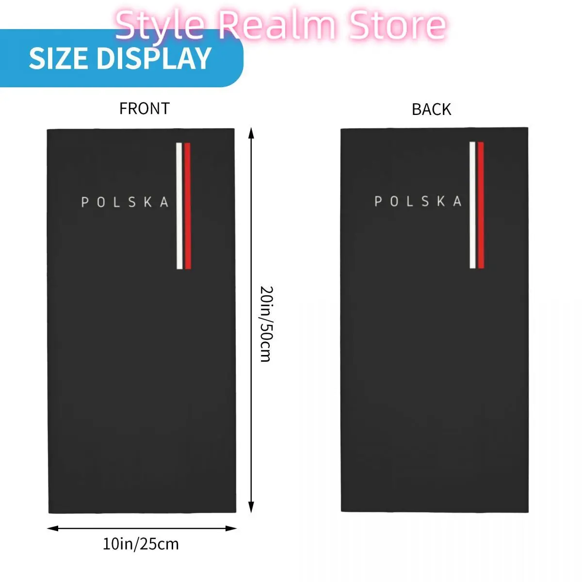 Bandana con bandiera della Polonia Scaldacollo invernale da uomo Sciarpa avvolgente antivento per escursionismo Polska Polish Pride Ghetta Fascia per capelli