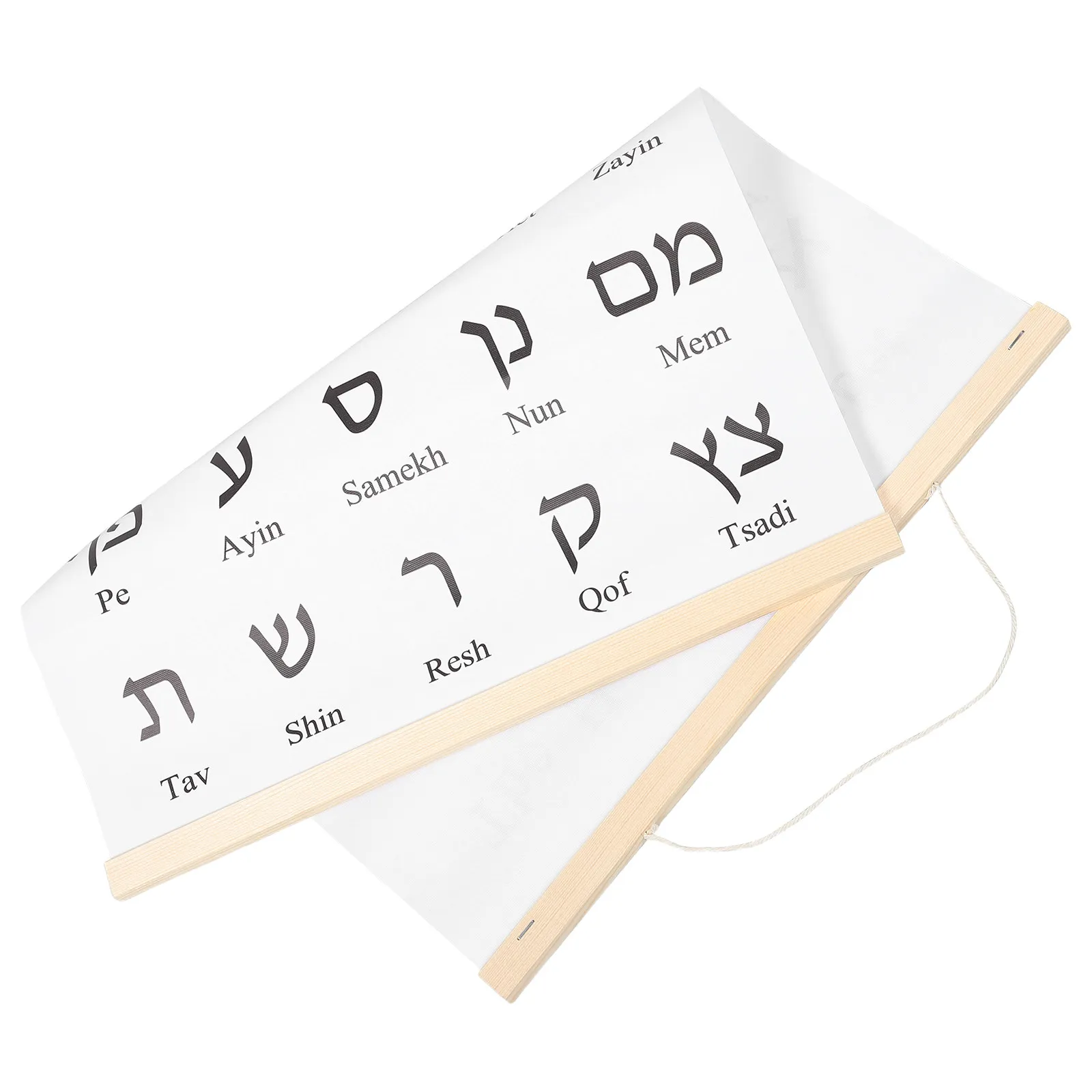 Hebrew Alphabet Poster 20x16 Educational Classroom Wall Chart Biblical Hebrew Letter Chart English Transliteration Beginners