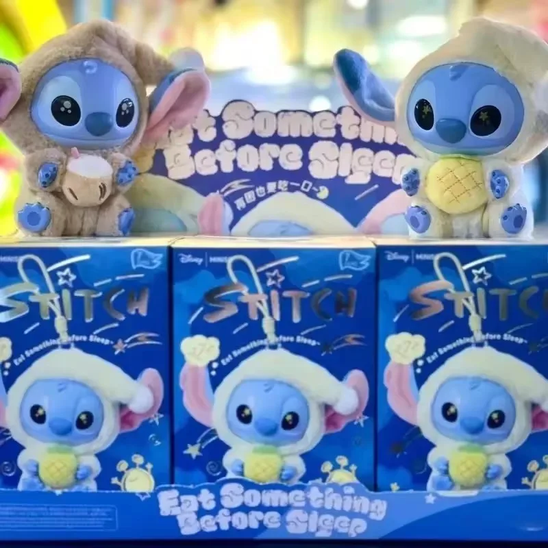 

Лидер продаж! Сумка для слепых коробок Disney Stitch Eat Some Thing Before Sleep Серия Виниловый кулон Милая кукла Mystery Box Пушистая кукла в подарок