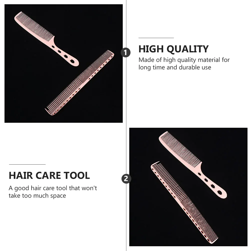 

2 Pcs Barber Hair Combs Steel Hairdressing Comb Set Anti static Scalp Massage Oil Control Hair Care Tool for Women Salon