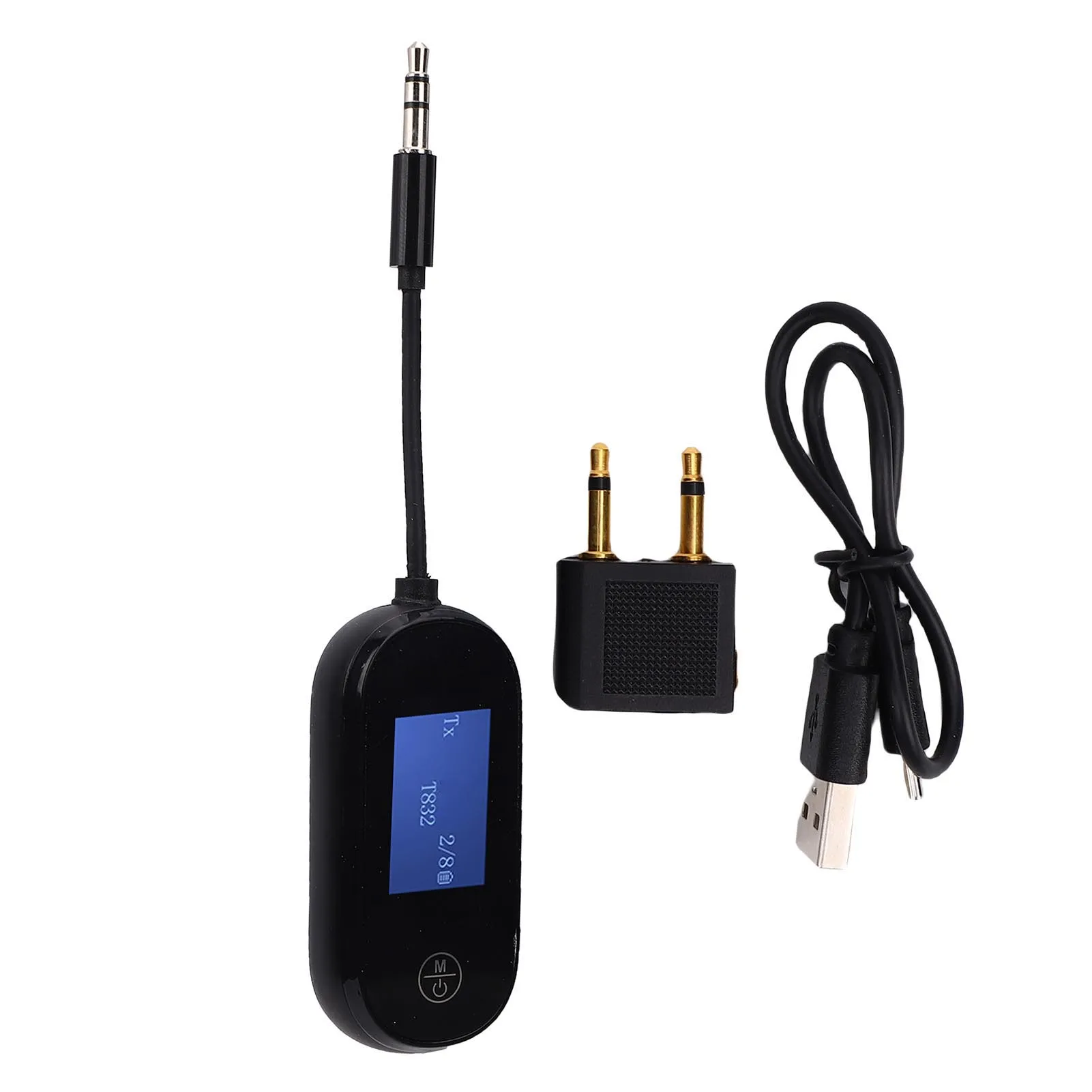 

Bluetooth 5.3 Transmitter and Receiver HiFi Sound Wireless Transmitter with Airplane Adapter for Home Travel Gym