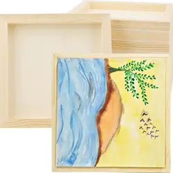 12x12in Wooden Board, Square Wooden Board, Wooden Board, Clay Picture Frame, Creative DIY Clay Picture Frame, Handmade Board ﻿