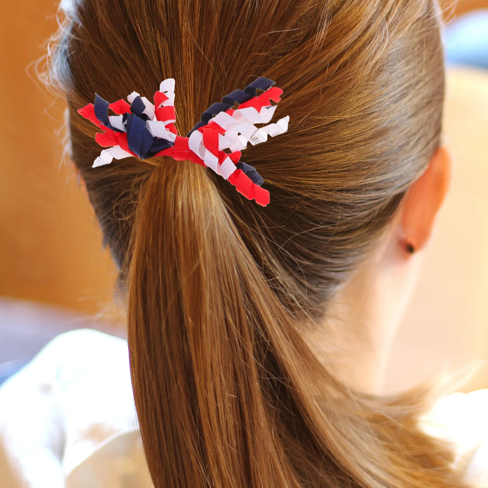

10Pcs Attractive Hair Bows with Curly Ribbons High Quality Elastic Ties for and Women Ponytail Holders