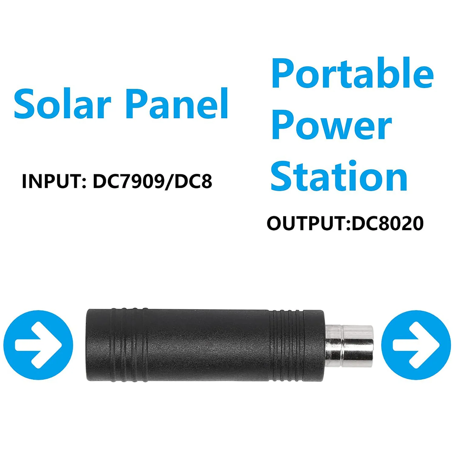 1 szt. 8mm złącze DC 7909 do DC 8020 Adapter do panelu słonecznego RV przenośna elektrownia do Jackery Explorer Series 1500 2000