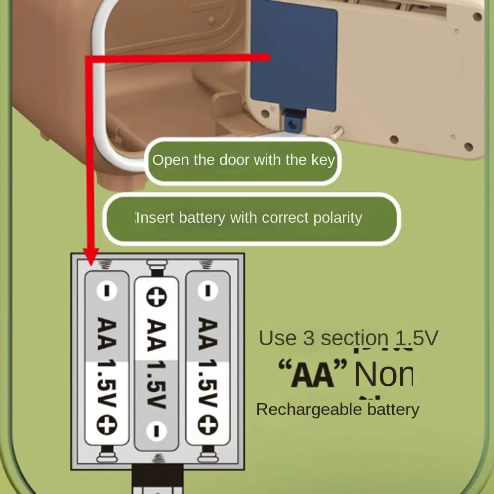 Password Lock Automatic Roll-Up Savings Bank Fingerprint -Protected Voice Reminder Children Money Boxes Bear and Rabbit