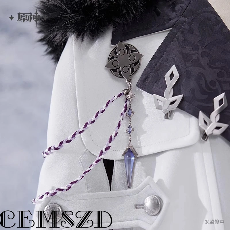 [Authentique] jeu Genshin Impact Tartaglia II Capitano Cosplay broche ensemble accessoires Anime dessin animé accessoires de déguisement cadeaux d'halloween