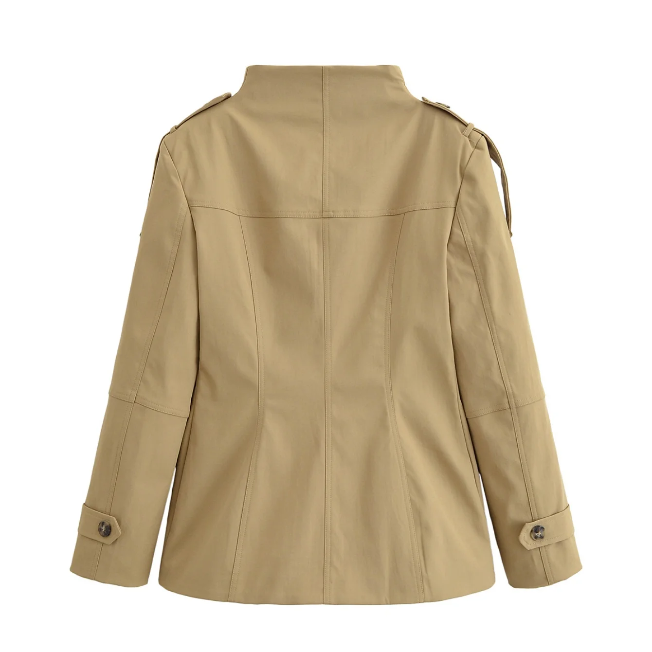 Chaquetas de estilo militar para mujer, abrigo ajustado con botones en la cintura, prendas de vestir exteriores Vintage para mujer, Tops con bolsillos, ropa de calle