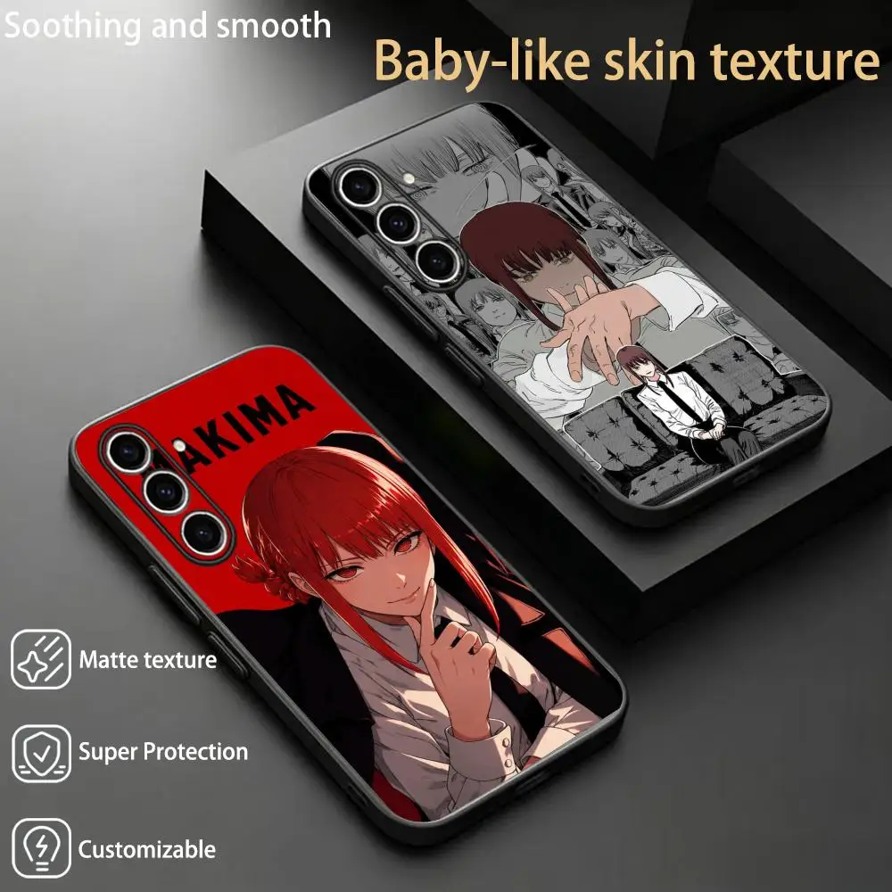 mitaka asa Chainsaw pattern  Phone Case For Samsung Galaxy S26 S25 S24 S23 S22 S21 Plus Ultra Note20 Soft Black