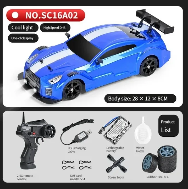 4WD RC Drift Car Remote Control GTRPRO AE86PRO Model 4x4 Racing RTR Radio Truck Vehicle Toy Gift for Boy Girl Children Kid Adult