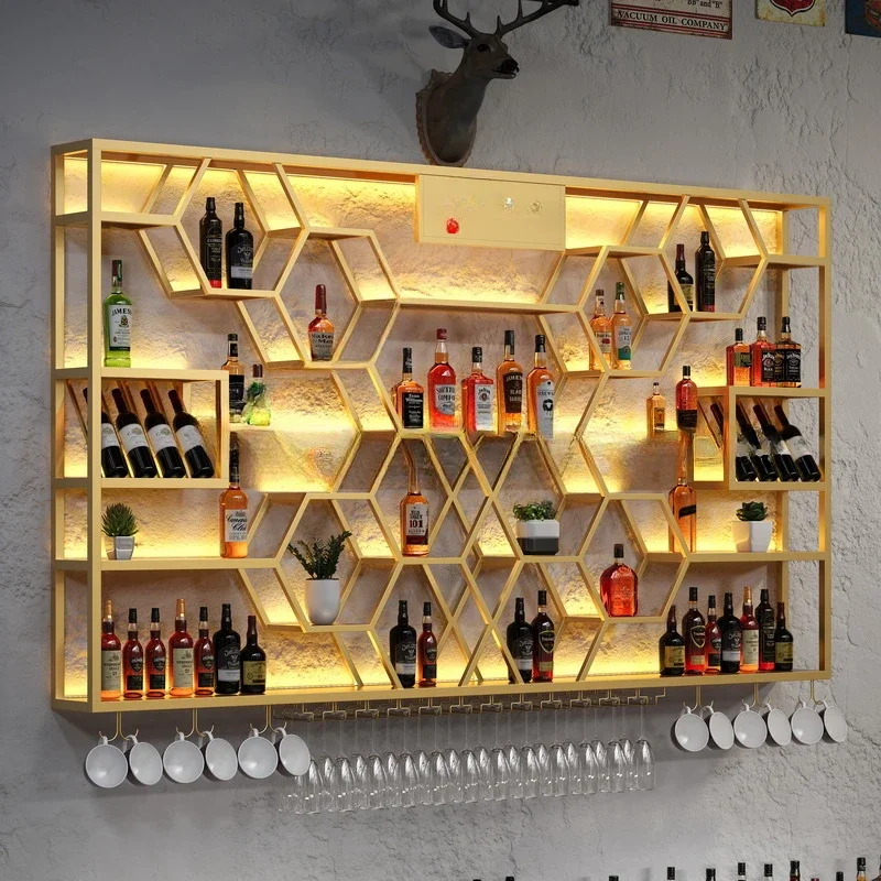 جدار خزانة بار شنت النبيذ الرف عرض الخمور النبيذ غرفة المعيشة المشروبات Vitrinas حديقة مجموعات Meuble Vitrine بار الأثاث