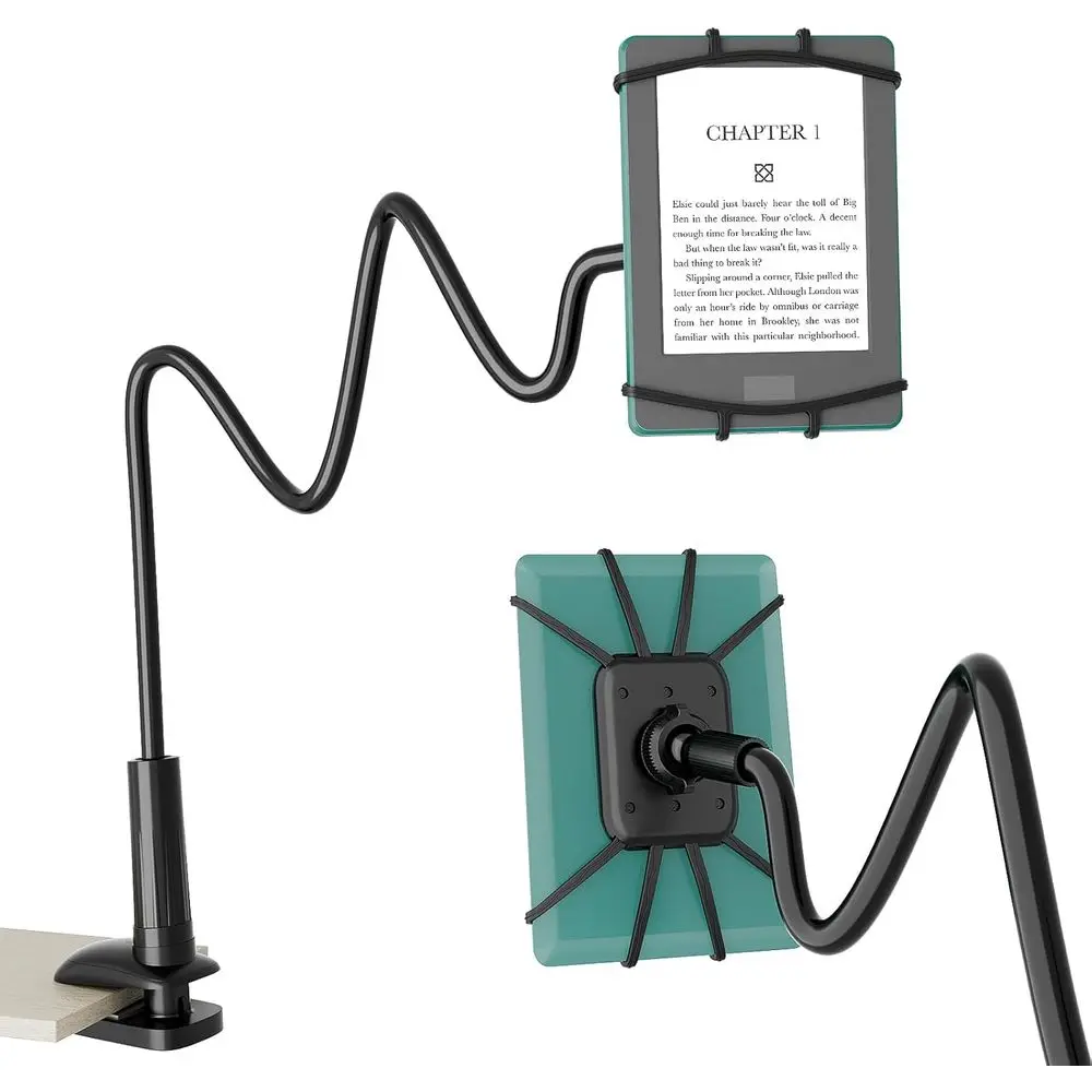 

Держатель для Kindle Goosek или подставка для чтения в постели, 360° ° Регулируемая подставка для телефона или планшета, гибкий кронштейн-зажим, держатель для Kindle Paperwhite