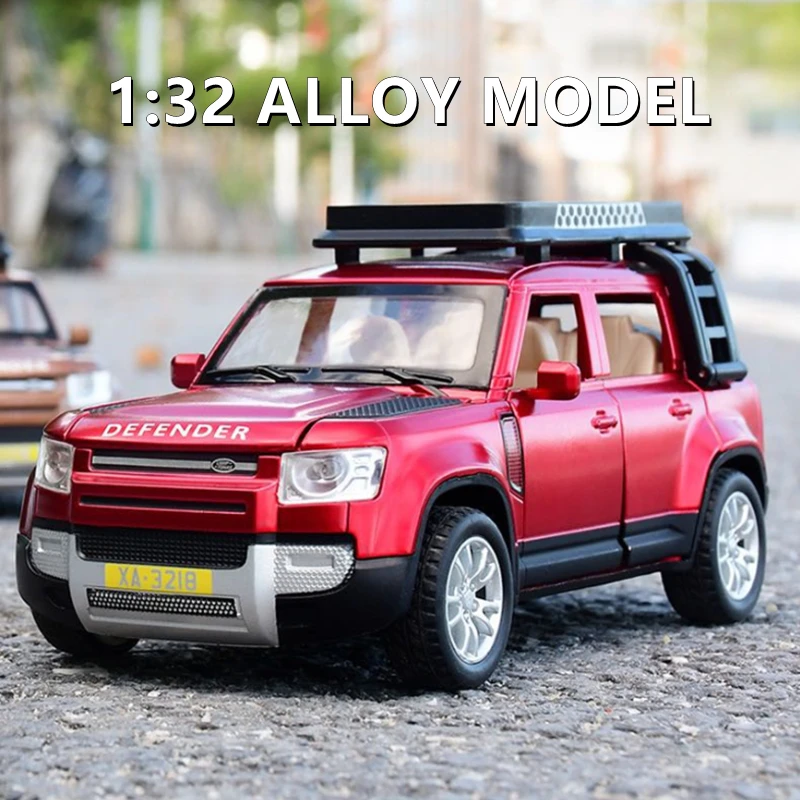 1:32 Land Rover DEFENDER Alloy Car  Model Range Rover Sports Car Model Sound And Light Back Children Toys Favorite A276