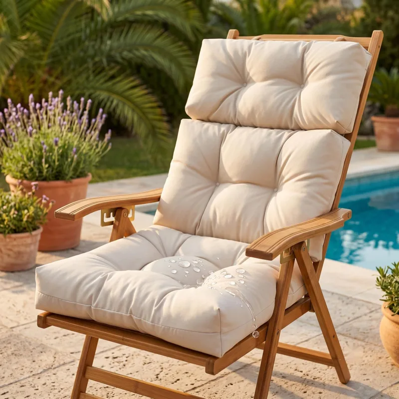 

Waterproof Outdoor Garden Chair Cushion Backrest Folding Chair Cushion For Patio Rocking Chair Cozy Seat Cushion For Adults