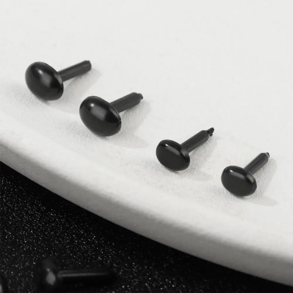 100szt Plastikowy Mini Czarny Bezpieczny Owalny Nos dla Lalki dla Pluszowego Psa Wypchane DIY Lalki Zwierzęta Pluszowe Lalki Oczy Akcesoria — zdjęcie 5
