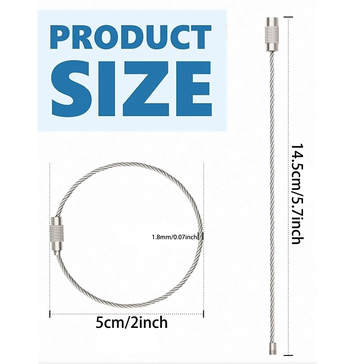 5/15/25/40 Stuks Uitschuifbare Draad Sleutelhanger Kabel Grote Sleutelhangers Bagage Tags Loops Houder ID Tag Keeper voor DIY Sleutelhanger Ambachten Gift