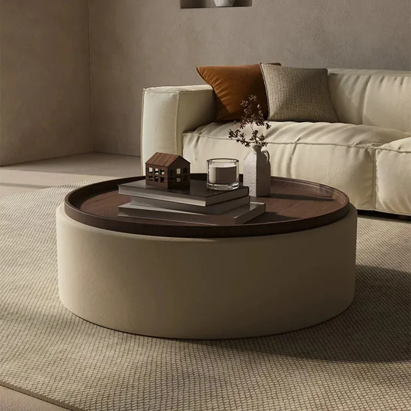 Round Decoration Coffee Table Small Aesthetic Designer Industrial Clear Side Table Space Saving Cheap Meubles Home Furniture