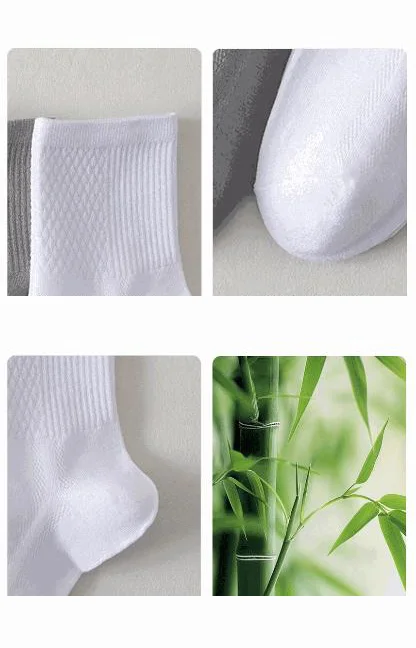 5 Paar/Lot Herren-Bambussocken, Bequeme, Atmungsaktive, Lässige Schwarze Business-Socken für Männer, Hochwertige Herren-Herbst-Winter-Socken, Neu – Detail 8