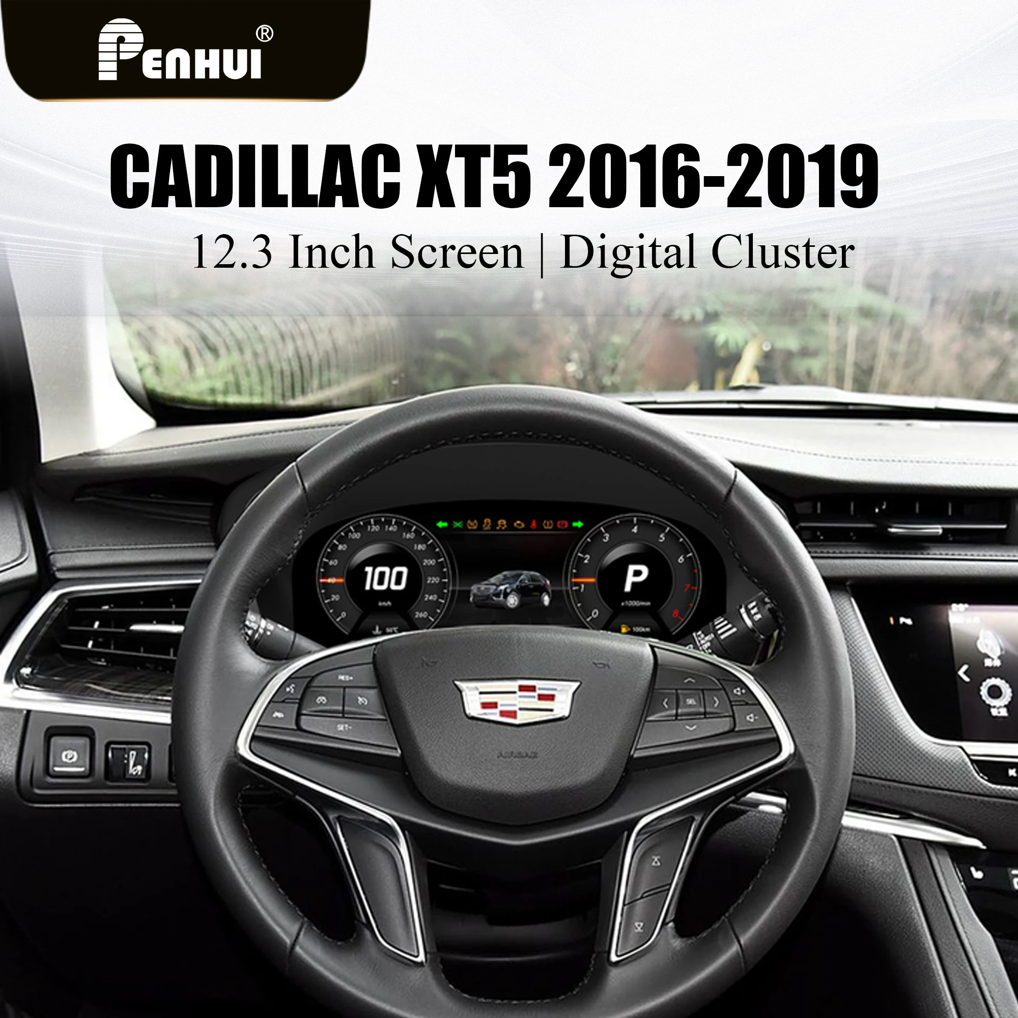 

Car HUD LCD Cluster instrument multimedia dashboard Modification For Cadillac XT5 2016-2019 Mulitmedia Panel