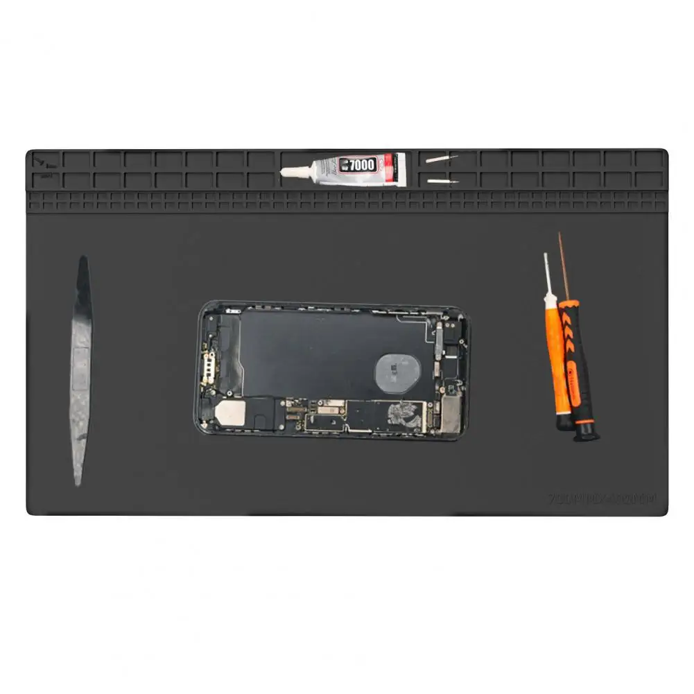 Workspace Organization Tool Heat-resistant Silicon Work Mat for Electronic Repair Operations Multi-slot for Phone for Sellers
