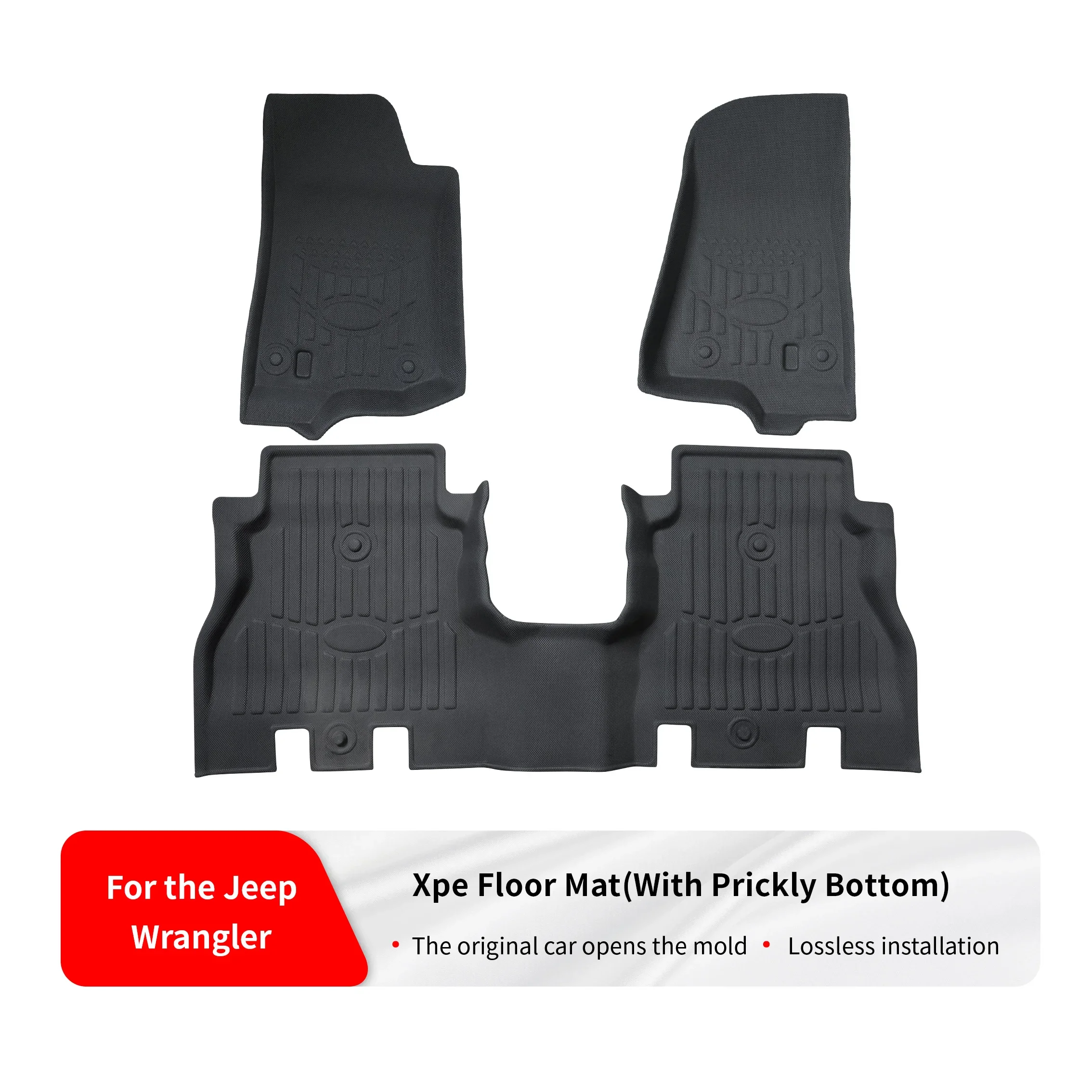 XPE Floor Mats for Jeep Wrangler – Waterproof, Dustproof, Durable, Easy-Clean & Custom Fit