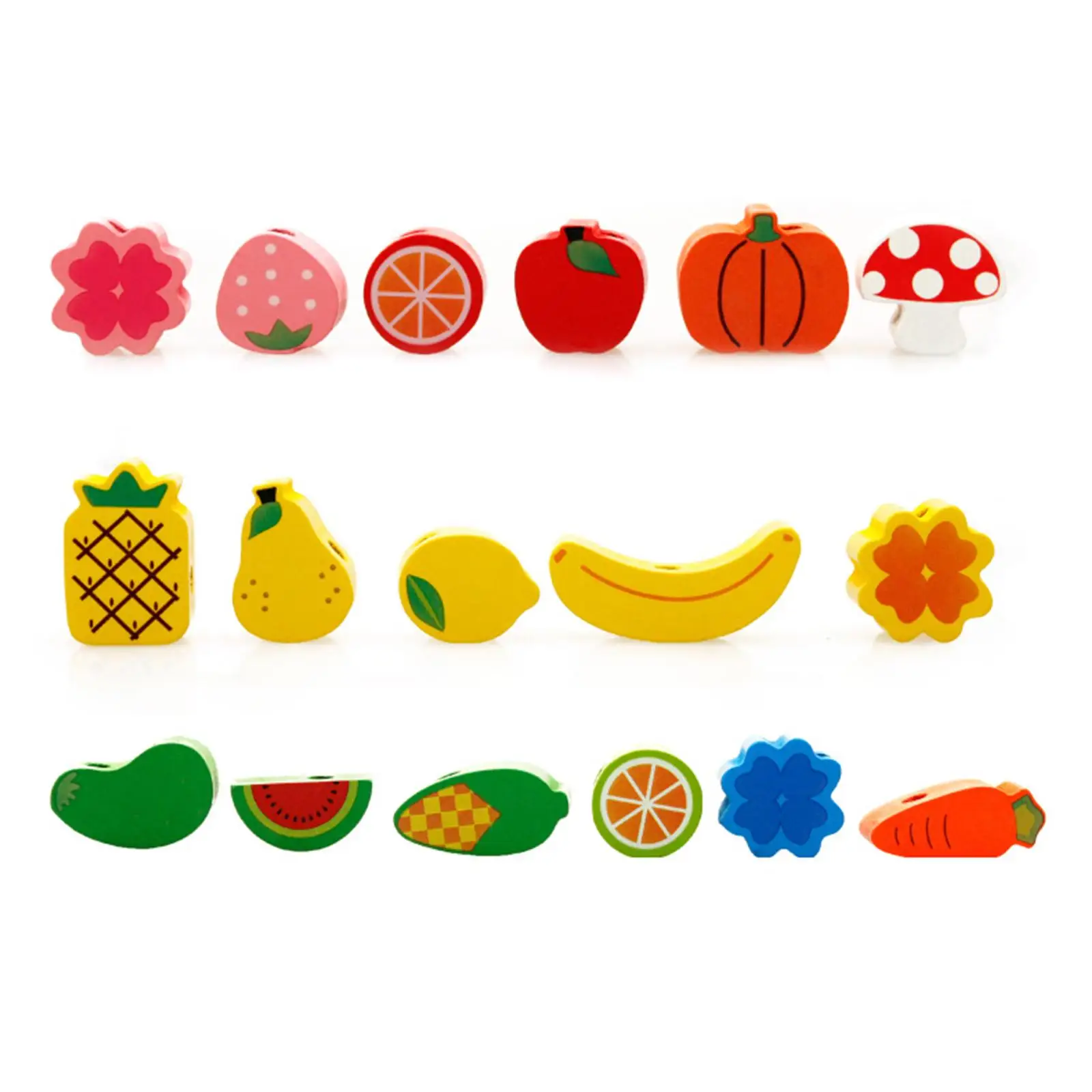 Wooden Stringing Beads Building Blocks Preschool Montessori Wooden Threading Toys for Children Preschool 2 3 4 Age Kids Gifts