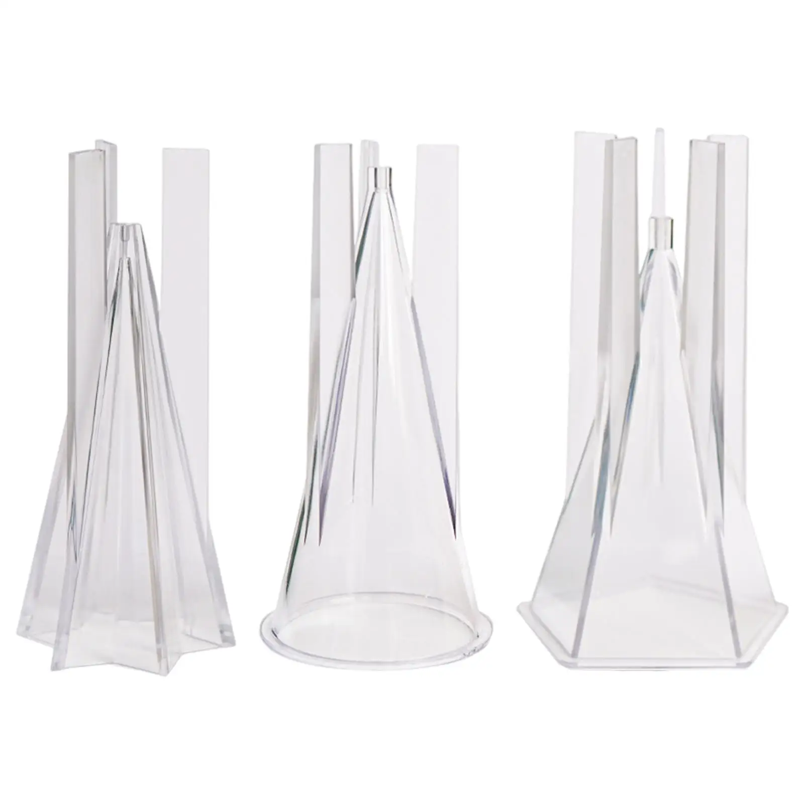 Candle Mould 3D Crafting Crafting Transparent Pyramid Resin Casting Figurines