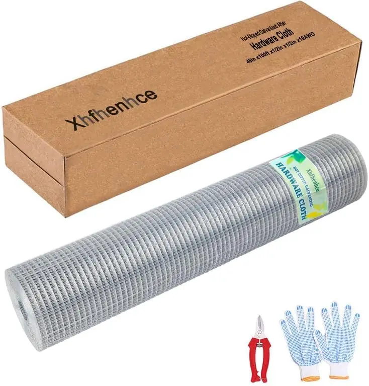 

1/2in Hardware Cloth 48in x 100ft 19 Gauge Welded Wire Mesh for Chicken Coop Garden Fencing