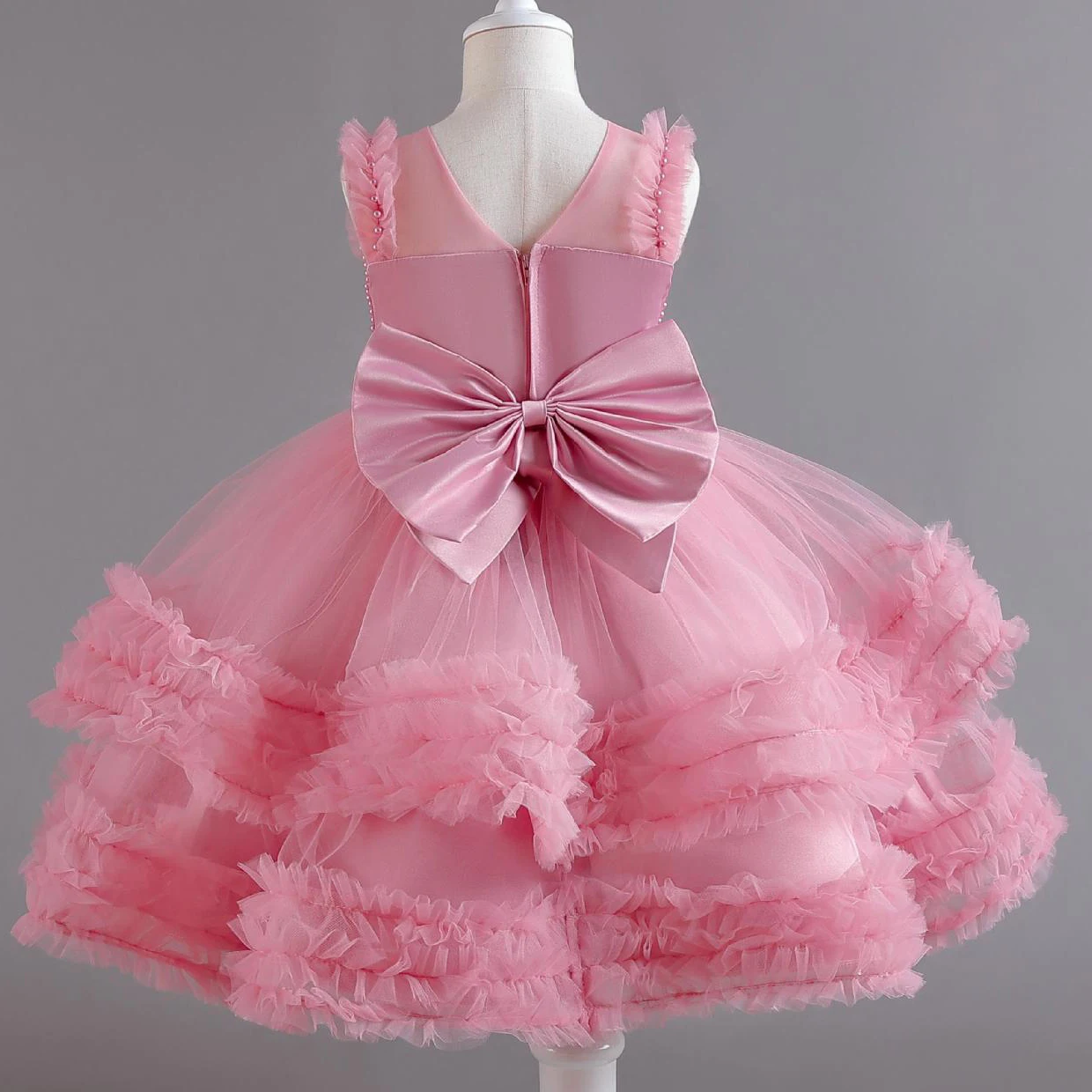 小さな女の子のためのフラウンスフラワードレス,エレガントなパーティードレス,パーティードレス,パーティードレス,結婚式,誕生日,y22020