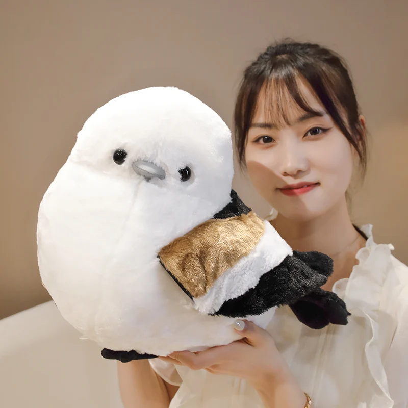 

1PC 25/32cm Simulation Fat Tilt Head Titmouse Plush Toys Stuffed Lifelike Animal Doll Soft Bird Pillow Cute Gift For Kids Girl