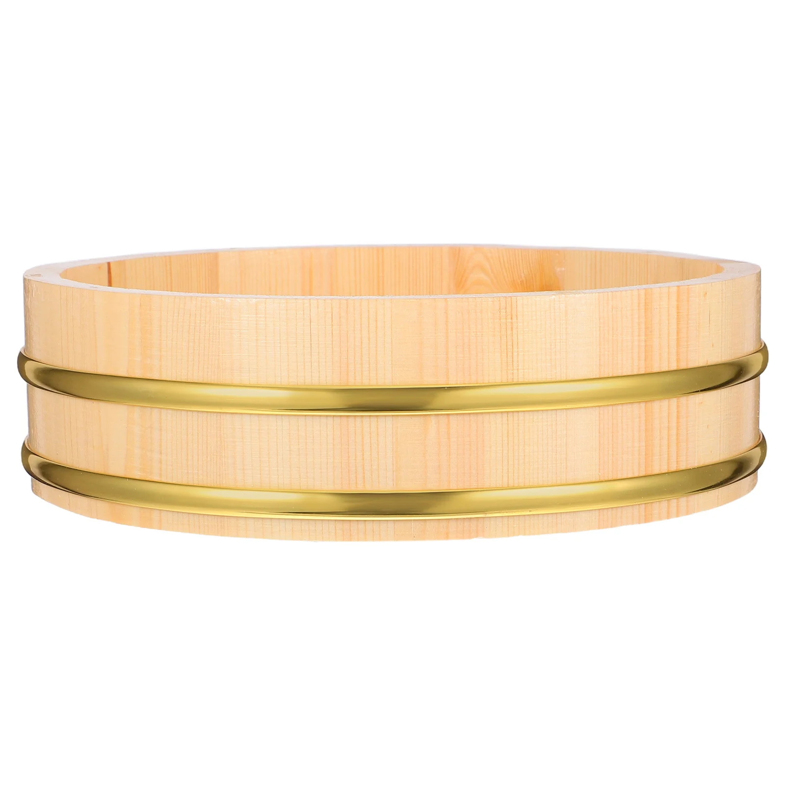 

Wooden Sushi Bucket Small Food Mixing Container Rice Serving Tub Storage Box for Steam Rice and Sushi Preparation