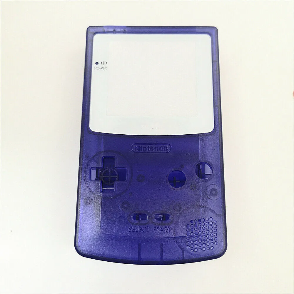 White Glass Lens OSD Menu Q5 Version RIPS LCD Screen Kit With Pre-cut Clear Royal Blue Housing Shell For Game Boy Color GBC