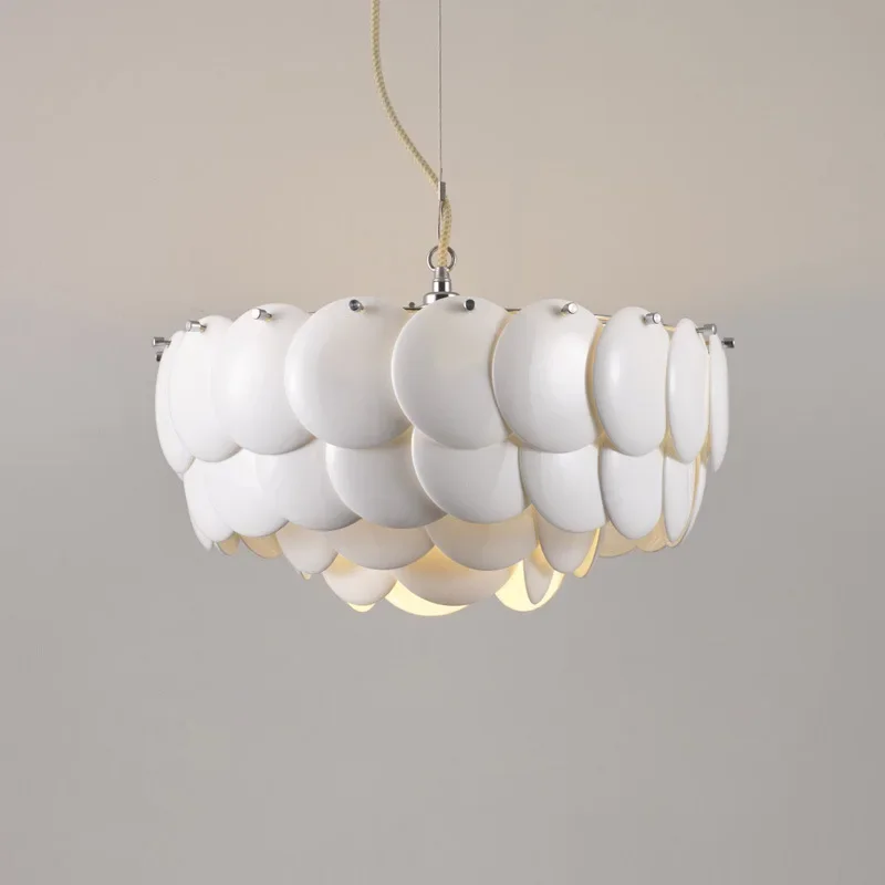 Nordic LED Ceramic Chandeliers White Luxury Home Decor Hanging Pendant Lighting Living Dining Room Bedroom Art Suspension Lustre