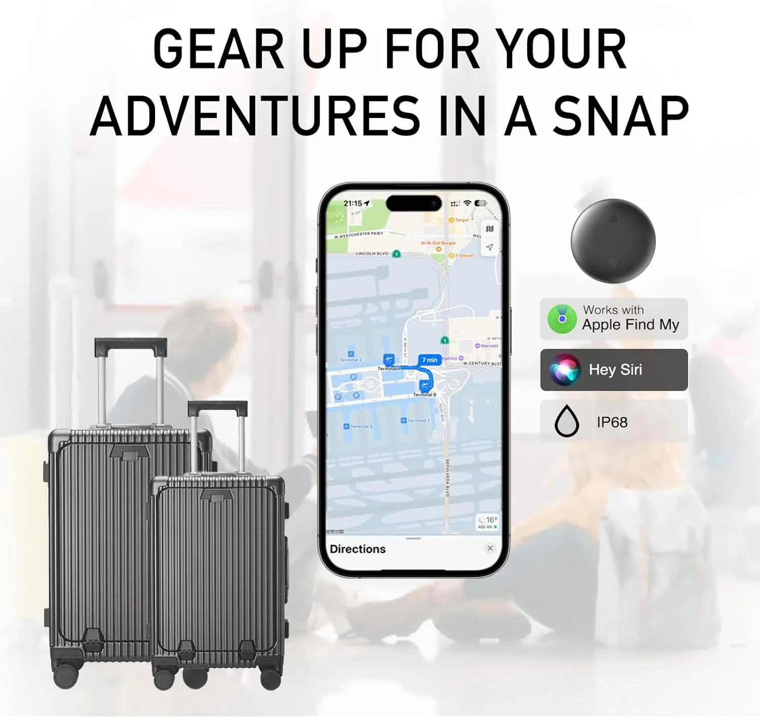 Air Tags Smart Tracker Item Finder Works Compatible with Apple Find My (iOS Only) App Tracker Tag Locator Keys Luggage