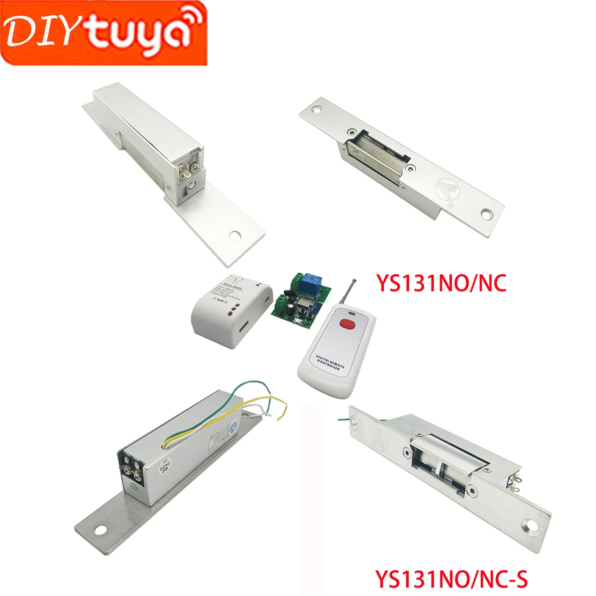 Narrow Door Fail Safe Fail Secure Option NO NC COM Access Control System DIY WiFi Tuya Electric Strike Door Lock