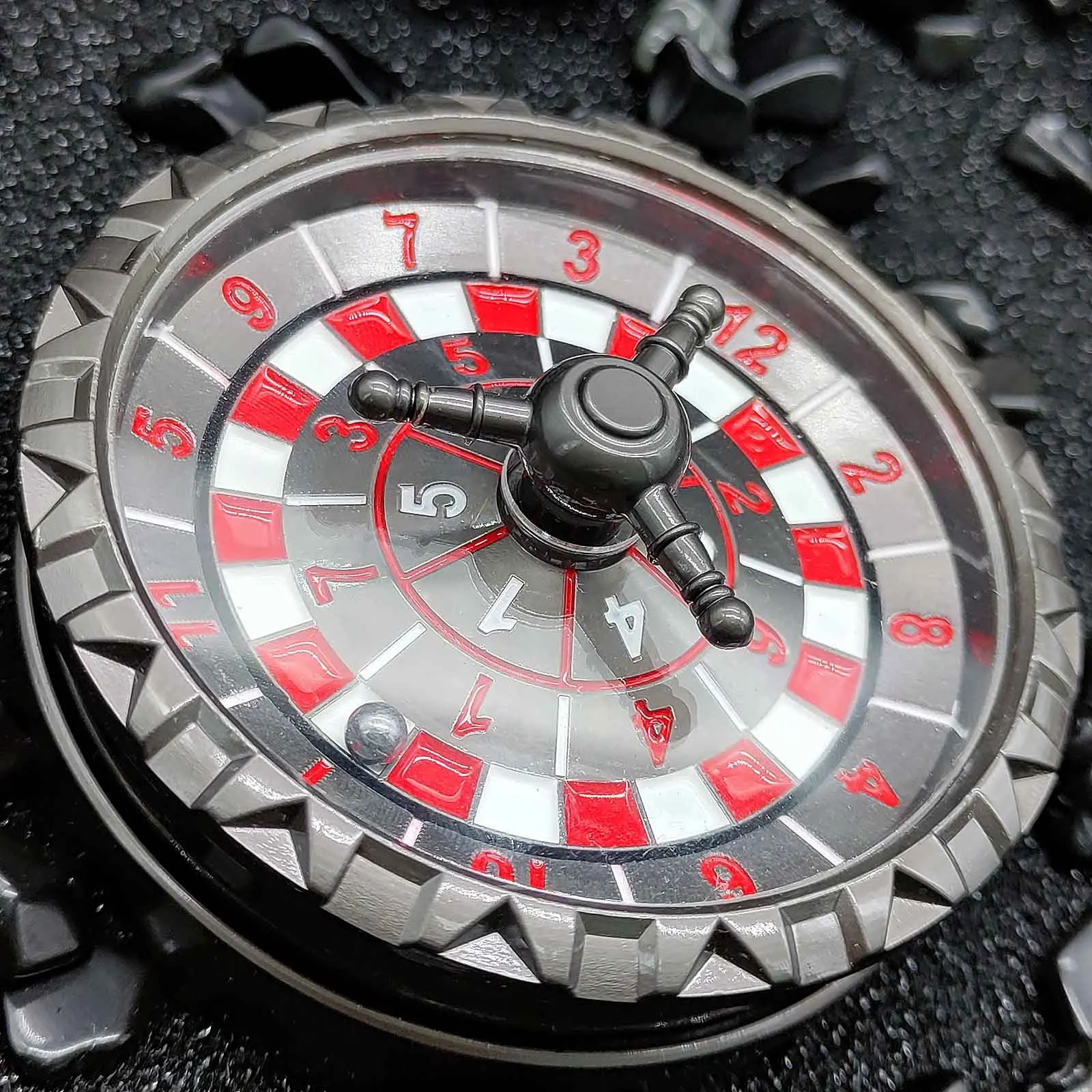 7 في 1 نرد الروليت الدوار متعدد الجوانب النرد المعدني TRPG لعبة لعب الأدوار D&D النرد للنردات التنين والزنزانة الدوران #5