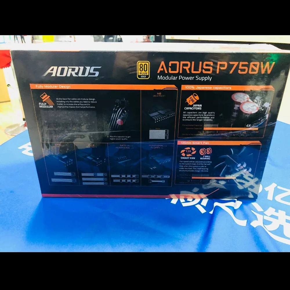 GP-AP750GM 750 Вт для Gigabyte AORUS P750W AP750GM 80PLUS Gold ATX 12 В блок питания работает отлично, быстрая доставка, высокое качество