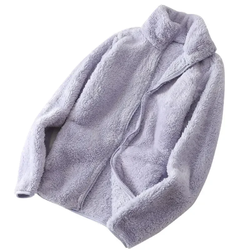 Coral fleece plush jacket women\'s autumn and winter polar fleece thickened loose fragrance 2022 warm clothes jacket ins hot