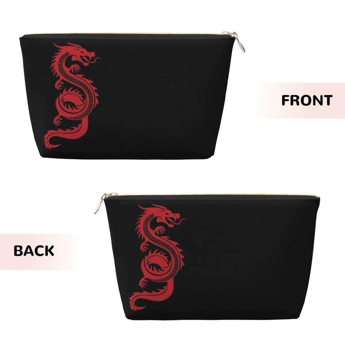 Custom Travel Red Chinese Dragon Toiletry Bag Portable Oriental Mythical Monster Cosmetic Makeup Beauty Storage Dopp Kit Case