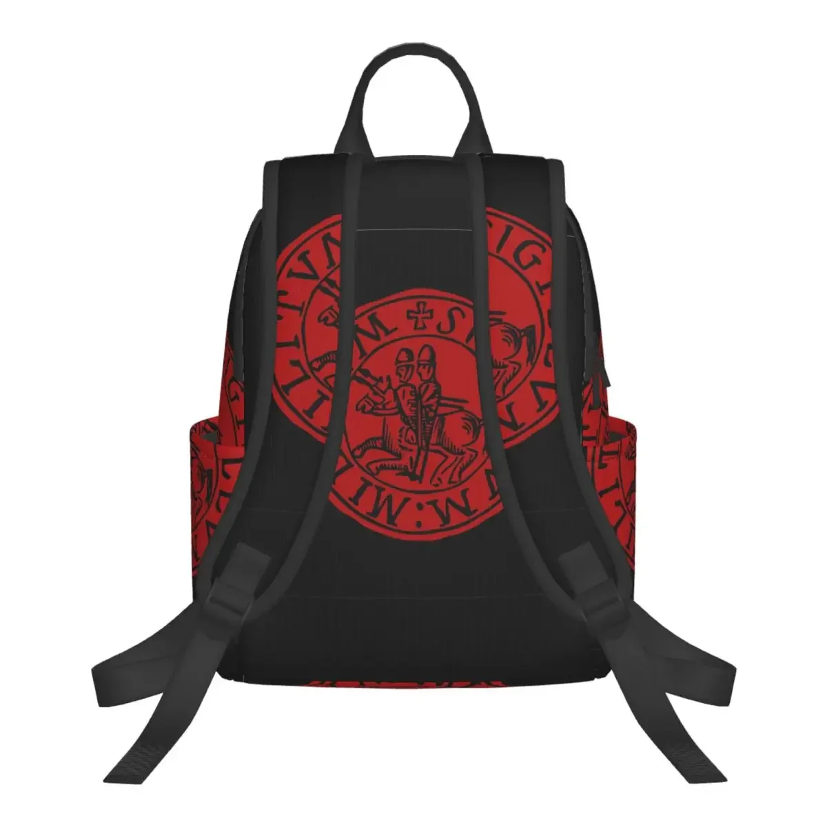 Seal Of The Knights Templar Student Backpack School Bag Hiking Travel Daypack for Men Women Bookbag Shoulder Bags