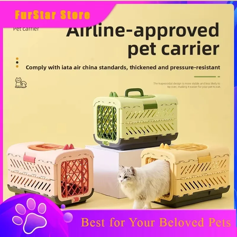 FurStarPet Air Case Foldable Large Air Case Out Portable Cat Nest Dog Check Case With Sunroof Portable Car Cage