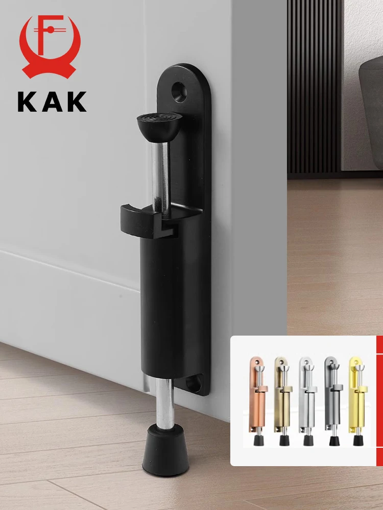 

KAK Heavy Duty Door Stopper Rubber Foot Kickdown Door Stop Randomly Stop Foot Pedal Door Lock Holder Step-on Doorstop Hardware