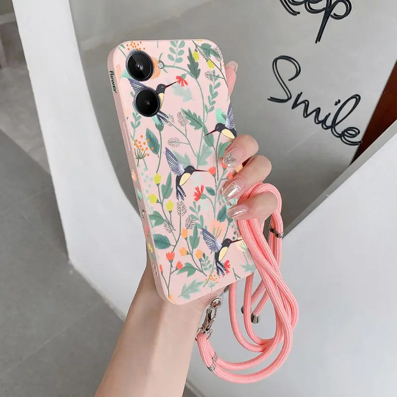 10 Bright Branch Silicone Phone Case For Realme 9 9Pro 8 8Pro 10 10T 10Pro 10ProPlus 12 12X C55 C53 C65 C67 C25 Cover