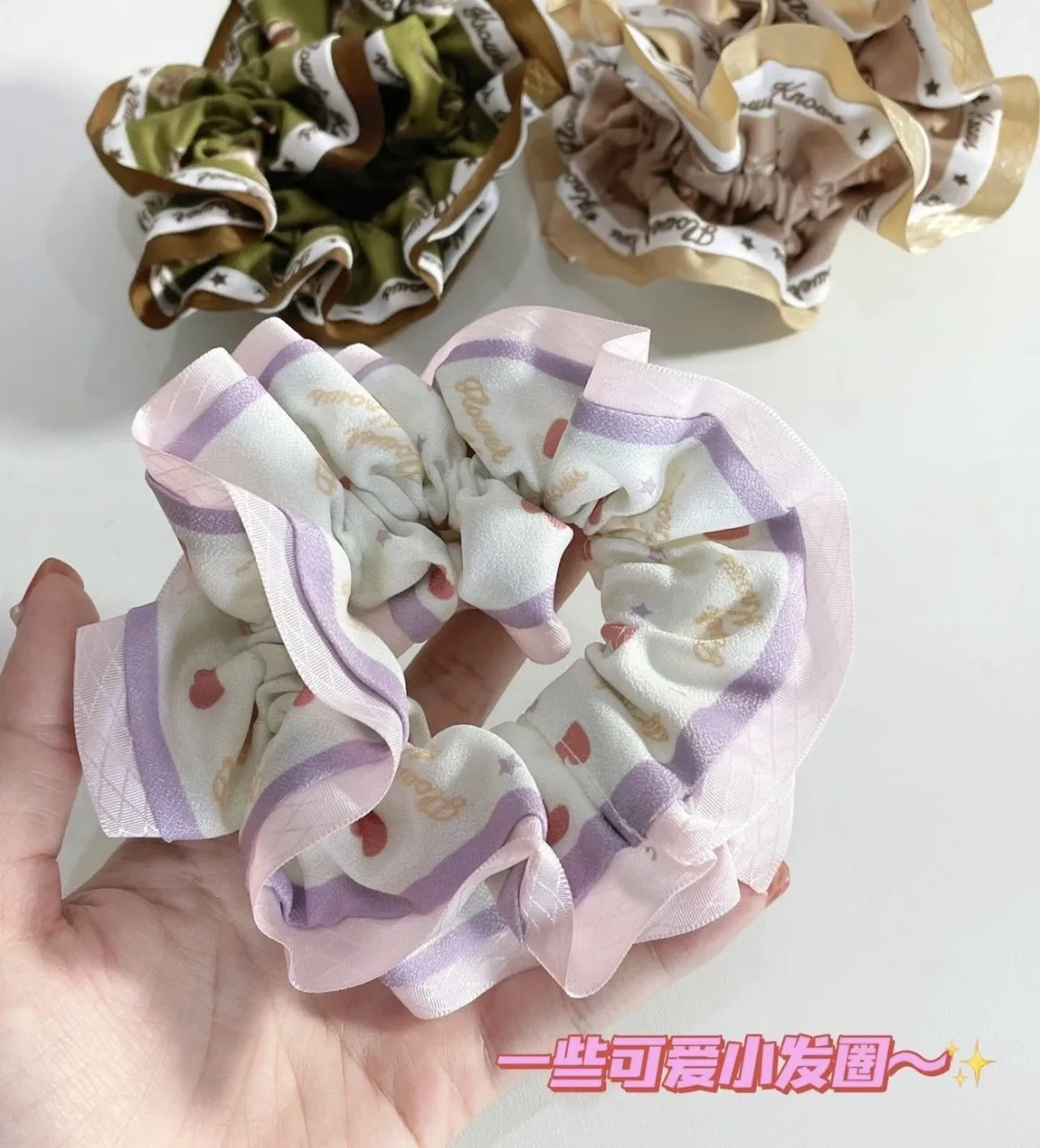 Flower knows 2022 Birthday Gift Purple Hair Tie and Headband