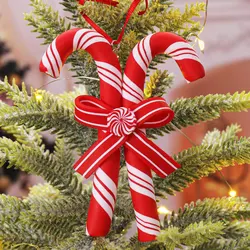 Christmas Candy Ornaments Lollipop Ornament Xmas Decor Candy Cane Hanging Decorations Fake Candy Canes Crafts for Xmas