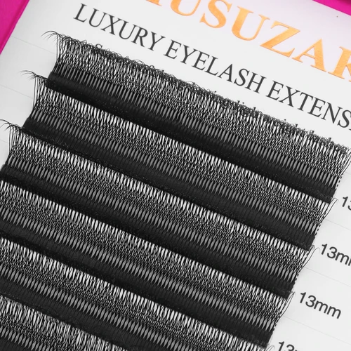 Imagen 2 del producto Extensiones de pestañas XIUSUZAKI U 5D W, negro mate, en forma de U, 5DW, pestañas en U, ventiladores de volumen prefabricados, pestañas postizas